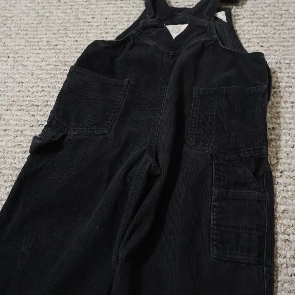 Vintage Oshkosh Workwear Dark Gray Corduroy Overalls 2/2T